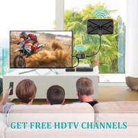 BAIAO Taşınabilir 4K Dijital Düz TV Anteni DVB-T2 HDTV Amplifikatör Sinyal Güçlendirici İç Mekan Anteni 470-862MHz Yere Monte Kolay