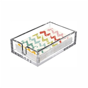 Boîte de rangement pour serviettes en acrylique Yun Zhuo, transparente, rectangulaire, organisateur de cuisine pour vaisselle - Product Image 3