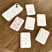 Portefeuille magnétique mignon imprimé en cuir PU pour cartes, compatible iPhone 18 17 16 15 14, avec fente pour cartes et logo personnalisé OEM