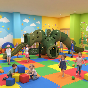 Équipement de terrain de <span class=keywords><strong>jeu</strong></span> extérieur en acier inoxydable et plastique sur le thème des chenilles MingTe, filets d'escalade, toboggans, équipement d'amusement pour enfants personnalisé - Product Image 3