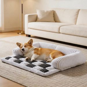 Pet Cushion Luxury Modern Eco-Friendly Soft Dog Sofa Bed Thickened Anti-slip Pet <b>Mat</b> All-season Rectangle Dog <b>Cat</b> Bed Wholesale - Product Image 3