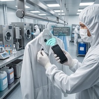 Étiquette de blanchisserie PPS 15 mm, bouton rigide NFC NTAG213, résistante à la chaleur 250°C, RFID lavable pour vêtements de travail, nettoyage à sec, salle blanche