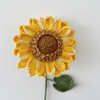 Nuevas flores gigantes hechas a mano rosas artificiales <span class=keywords><strong>girasol</strong></span> Flores grandes de ganchillo para regalo del Día de San Valentín - Product Image 5