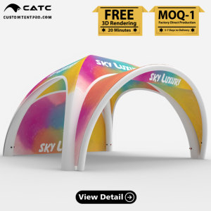 Tente publicitaire <span class=keywords><strong>gonflable</strong></span> CATC imperméable et personnalisable en taille pour événements |   Abri extérieur portable pour les campagnes marketing de roadshows - Product Image 1
