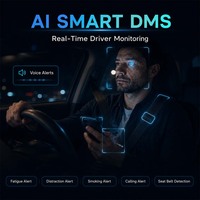 Cámara para Coche con 4 Lentes, Grabador de Video HD 1080P, Caja Negra, IA, ADAS, DMS, Reconocimiento Facial, 1 Año de Garantía