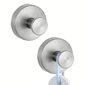 Nouveau support mural amovible pour porte de cuisine, crochet à ventouse puissant en acier inoxydable pour serviettes de douche et salle de bain - Product Image 5