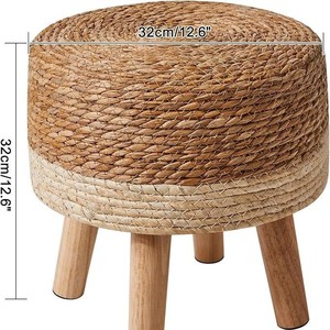 Wicker <b>stool</b>, shoe changing <b>stool</b>, living room, <b>bedroom</b>, kindergarten <b>stool</b>, other wooden Nordic style frame structure, adult. - Product Image 4