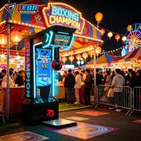 Machine de boxe interactive mondiale, jeu de boxe double mode avec écran LCD 43 pouces, machine d'arcade commerciale avec partage sur les réseaux sociaux
