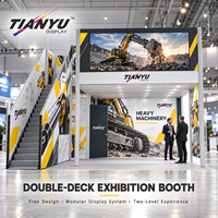 Stand d'exposition modulaire en aluminium TIANYU à double étage pour salons professionnels, solution de présentation pour événements commerciaux