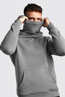 Sweater Hoodie Streetwear Grosir Warna Biru Langit dengan Penutup Wajah, Hoodie Pria Ringan Slim Fit