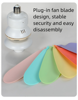 Ventilateur de plafond avec éclairage LED remplaçable par une ampoule LED à visser E27 de 16,5 pouces, base universelle, télécommande, pour la maison et le bureau