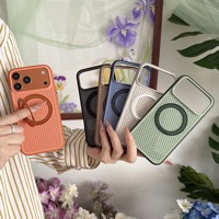 Coque respirante en TPU et PC avec anneau magnétique rotatif à 360° anti-chute pour iPhone 18 17 16 Pro Max