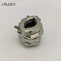 FRABO pour M22 Presse-étoupe anti-tension IP68 étanche en laiton nickelé filetage M basse tension 3-18mm pour câble électrique
