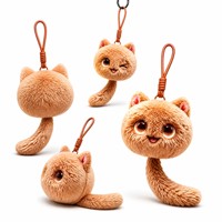 Porte-clés en peluche chat mignon, pendentif IA, jouet interactif doux et suspendu pour enfants de 5 à 7 ans