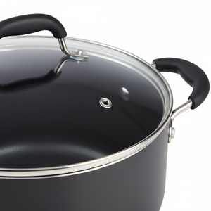 ชุดเครื่องครัวเคลือบสารกันติดสีแดง11ชิ้นเครื่องครัวหม้อและกระทะเตาแม่เหล็กไฟฟ้าทำจากอลูมิเนียมพร้อมฝาแก้วเครื่องครัวใช้ในบ้าน - Product Image 1