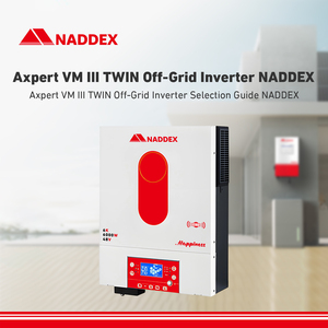 Inversor Solar Híbrido Trifásico NADDEX <span class=keywords><strong>Axpert</strong></span> <span class=keywords><strong>VM</strong></span> <span class=keywords><strong>III</strong></span> TWIN 6K, Fuera de la Red, con MPPT Integrado, Sistema de Almacenamiento de Energía para Viviendas y Villas - Product Image 1