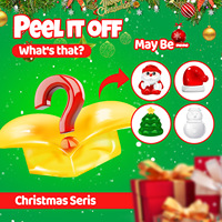 Christmas Fruit Burst Peelable Gummy Candy Juicy Filled Soft Candy For Kids Holiday Snack Party