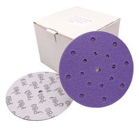 Disque de ponçage en céramique violette de 150 mm, 17 trous, auto-agrippant, auto-affûtant, pour ponçage de mastic de carrosserie automobile