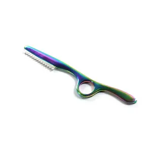 Rasoir à lame unique en acier inoxydable pour barbier professionnel, multicolores - Product Image 1
