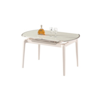 Meubles de restaurant, table au design simple et élégant, fabriquée en bois de caoutchouc, en vente en gros