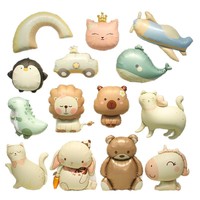 Nouveaux styles de ballons en latex à motif animal de dessin animé pour fête d'anniversaire, crabe et renard mignons, décorations personnalisées pour fête d'anniversaire
