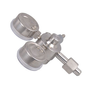 도매 더블-앤 SA-13004 단극 산소 압력 조절기 316L 스테인리스 스틸 1/4인치-1인치 크기 충격 방지 고압 게이지 - Product Image 4