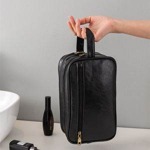 Luxury Handheld Cosmetic <b>Bag</b> Large Capacity Wet & Dry <b>Storage</b> <b>Bag</b> Waterproof Outdoor <b>Travel</b> PU Men's Wash <b>Bag</b> - Product Image 5