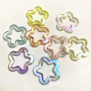 Livraison gratuite pendentif étoile en acrylique et breloques pour accessoires de bricolage cadeau de charme de bébé tentures de bricolage