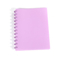Classeur à clip en PP à feuilles mobiles, transparent, pour le rangement de livres et de documents