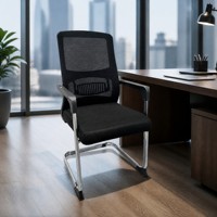 Chaise de bureau confortable à prix abordable avec soutien lombaire en maille pour salle de réunion, réception et conférence