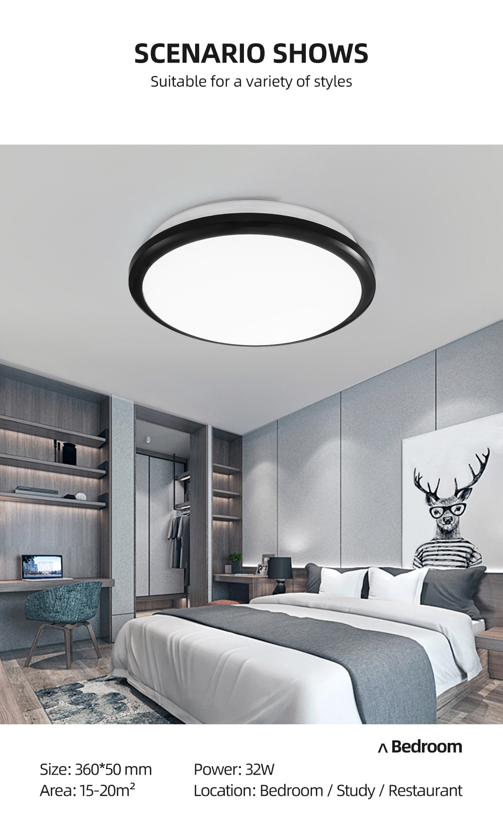 2021Popular Round Creative Led Ceiling Light  For North Europe
