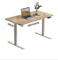 Bureau électrique bon marché Bureau à moteur unique assis et debout Tables élévatrices d'ordinateur Cadre blanc Hauteur réglable