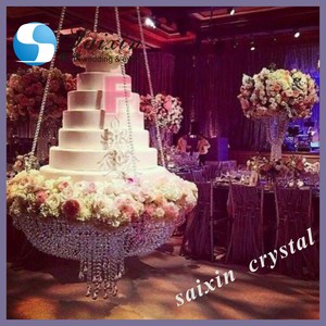 ZT-278H decorazione di lusso di evento del ristorante che appende il supporto di cristallo della torta nuziale - Product Image 4
