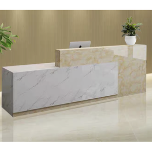 <span class=keywords><strong>Comptoir</strong></span> de réception pour immeuble de bureaux Table de caissier pour salon de <span class=keywords><strong>marché</strong></span> Bureau de réception blanc - Product Image 6