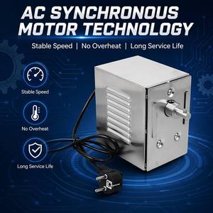 Moteur de rôtissoire en acier inoxydable certifié CE 45W, 2-3 tr/min, 150-200 KGF.CM, pour grillades de mouton entier et de cochon, personnalisable OEM, vente en gros - Product Image 1