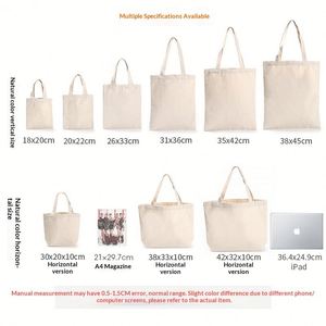 Bolsa de Lona Personalizada con Doble Asa para Estudiantes, Publicitaria, con Logotipo Impreso, Cierre Abierto, Diseño Literario - Product Image 4