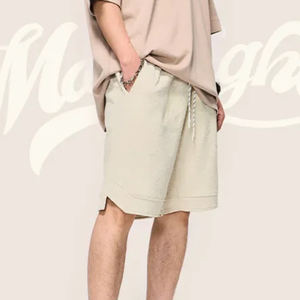 Personalización de marca Pantalones <span class=keywords><strong>cortos</strong></span> casuales personalizados Ropa de calle lavada con ácido medio Jogging Comfort Blonde Sports Pantalones <span class=keywords><strong>cortos</strong></span> con cintura elástica - Product Image 2