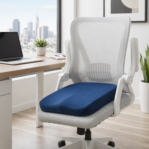 YUE RISE Cuscino Ergonomico in Memory Foam per Sedia, Quadrato, a Recupero Lento, Antiscivolo, Portatile per Sedia da Ufficio <span class=keywords><strong>Chiavari</strong></span> - Product Image 1