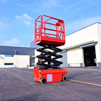 Plataforma Elevadora de Tijera Eléctrica Autopropulsada Industrial, Certificación CE ISO, Altura de Trabajo de 6 m, Elevador para Terrenos Difíciles para Camiones, Remolques y Almacenes