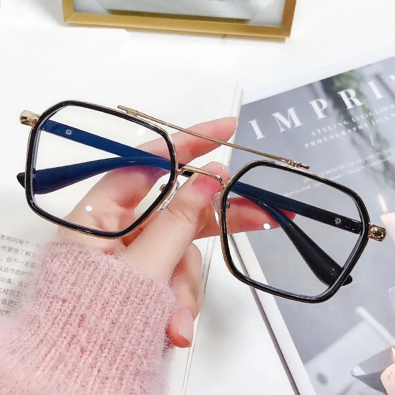 2022 Whole Sales Rectangle Blue Light Blocking Glasses Unisex Computer Glasses High Quality Optical Eyewear Custom Logo