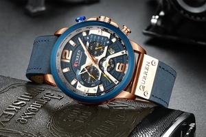 CURREN 8329 Orologio da Polso da <span class=keywords><strong>Uomo</strong></span> di Alta Qualità con Movimento al Quarzo, Impermeabile, in Lega, Analogico, Originale per Uomini - Product Image 5