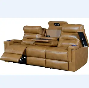 Cheap Price 3 Seater Modern Sofa Design Living Room Furniture Luxury Leather Power Recliner Sofa Set