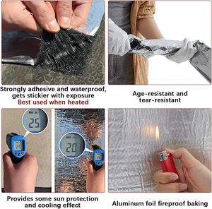 Membrane d'étanchéité autocollante en asphalte |   Écologique, haute résistance, durable |   Scellant adhésif facile à poser pour toitures (plates/inclinées) - Product Image 3