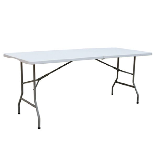 Оптовая продажа с завода, портативный прямоугольный складной стол 180 см из полиэтилена высокой плотности, складной стол 6 футов
