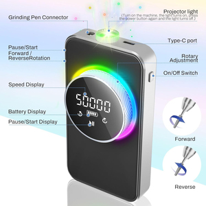 Machine à ongles professionnelle portable en plastique avec écran LCD et fonction Power Bank 35000 tr/min, kit de retrait de gel UV - Product Image 4