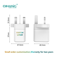 Chargeur mural 33W pour le Royaume-Uni, double port USB-C à charge rapide avec PD + QC3.0, certifié CE RoHS, conception personnalisée OEM