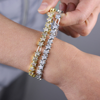 Bracelet élastique étoile sertie de pierres, bijoux, serti à griffes, étoiles brillantes, chaîne tennis en CZ, bracelet extensible, cadeau de Noël pour couples
