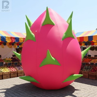 Décoration géante gonflable en forme de fruit du dragon (Pitaya) pour festival des fruits/promotion en épicerie/stand d'exposition alimentaire/campagne fruitière