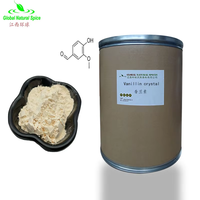 Vanilline Parfum de saveur de qualité cosmétique Vente en gros Cas 121 Saveurs synthétiques de vanilline 2-méthoxy-4-formylphénol
