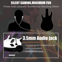 Gitar Nirkabel 24G ABS 3-in-1 Kompatibel dengan Xbox One/Series X dan PC Rock Band 4 Fortitude
